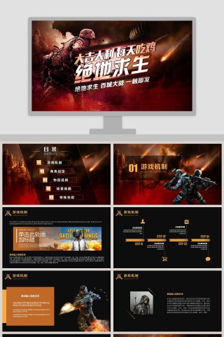 大吉大利每天吃鸡绝地求生吃鸡PPT