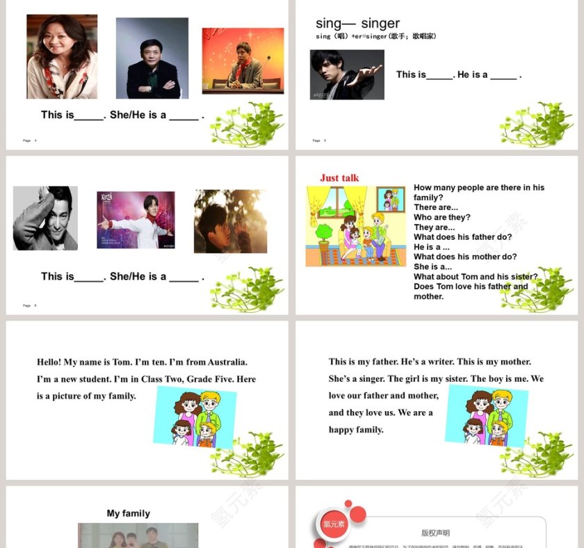 Unit 3   My father is a writer教学ppt课件第2张