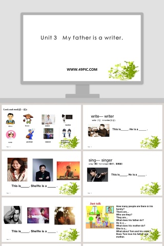 Unit 3   My father is a writer教学ppt课件