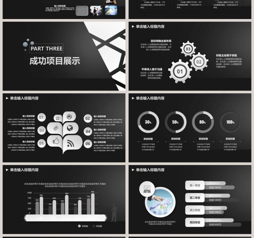 简约工作概述工作汇报PPT第4张