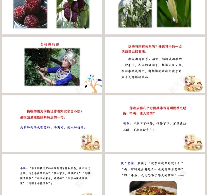课文解析昆明的雨语文课件PPT第3张