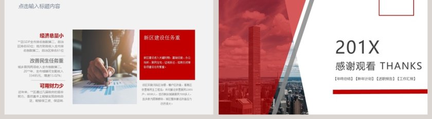   简约房地产工作报告PPT第5张