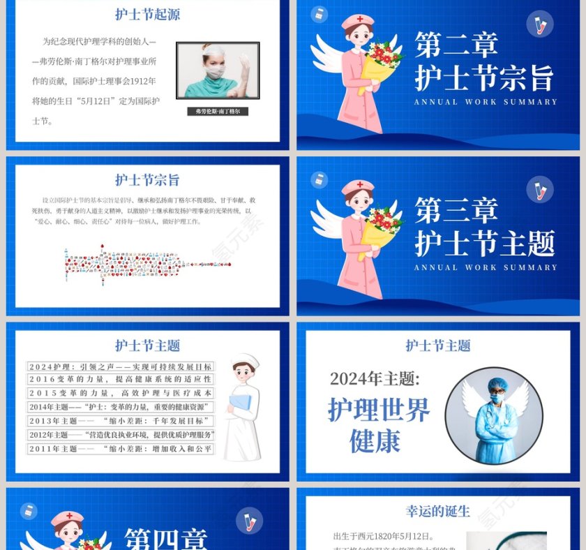 国际护士节护士节主题班会活动PPT模板第2张