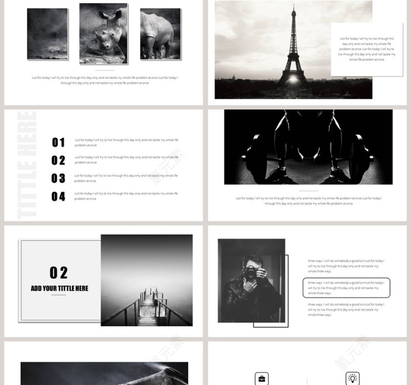 欧美简单精美大方商业计划书PPT第2张