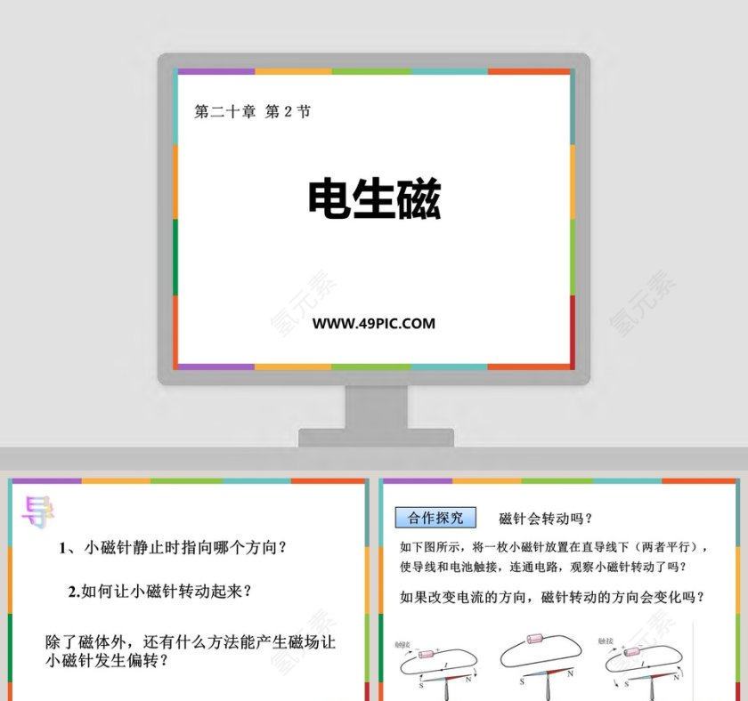 第二十章 第节-电生磁教学ppt课件第1张