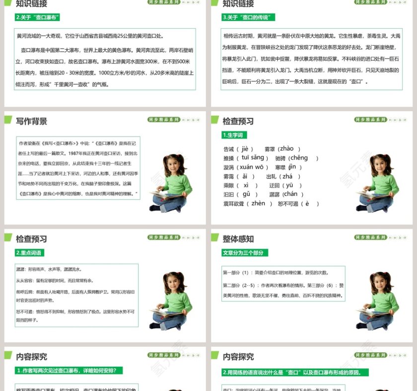 部编版八年级语文下册壶口瀑布语文课件PPT第2张