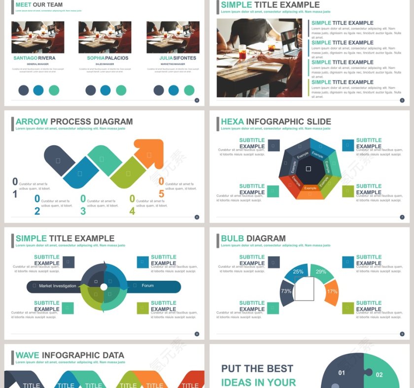 简约清新头脑风暴ppt第2张