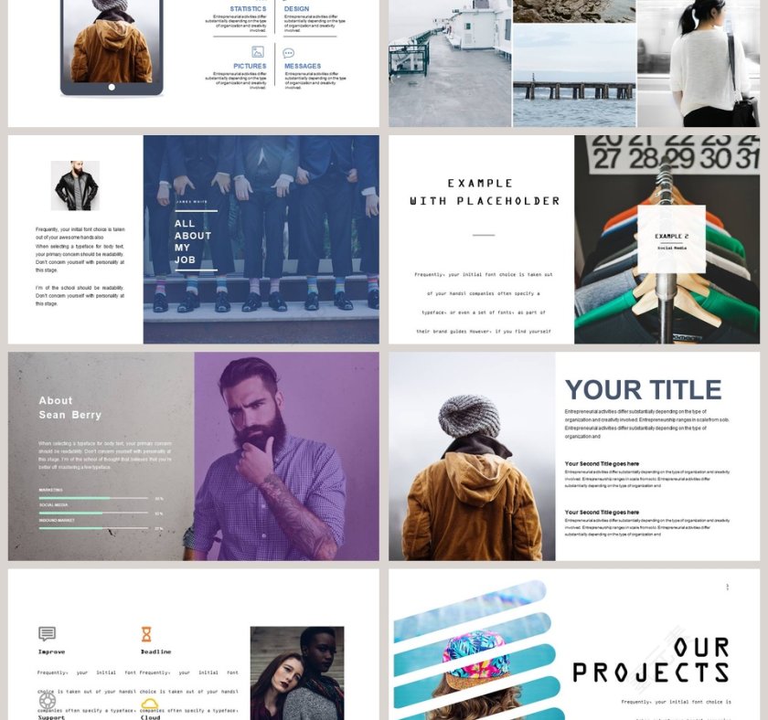 杂志风ppt模板通用第3张