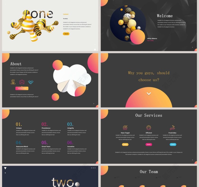 创意工作汇报模板第2张