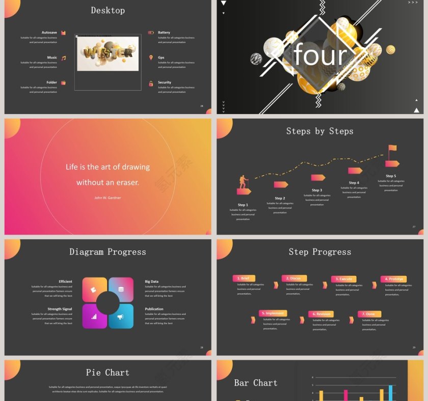 创意工作汇报模板第5张