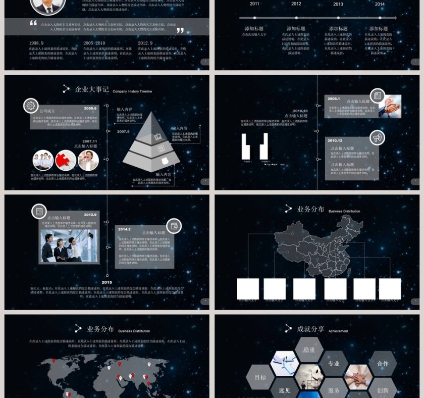 IOS风格企业宣传工作汇报PPT第3张