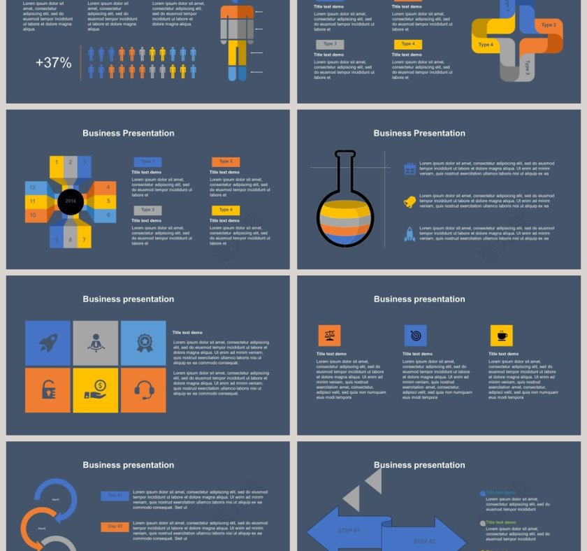 地图数据可视化图表集PPT模板第6张