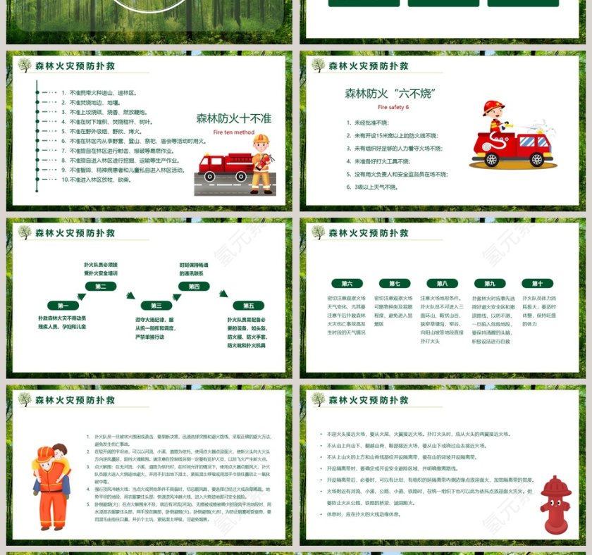 森林防火人人有责森林防火小常识PPT模板第4张
