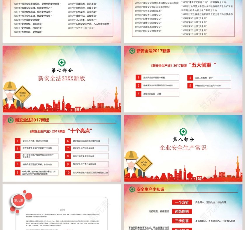 2018安全生产月PPT生命至上安全发展PPT模板安全生产PPT第6张