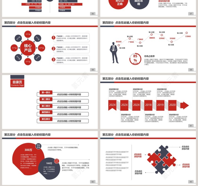 金融理财风投公司PPT模板第7张