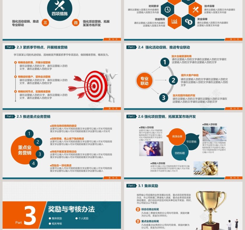 大气市场部门营销工作计划分解动员PPT模板第3张