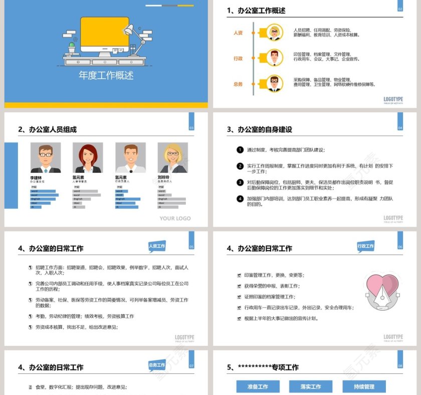 人事行政部门工作总结ppt第2张