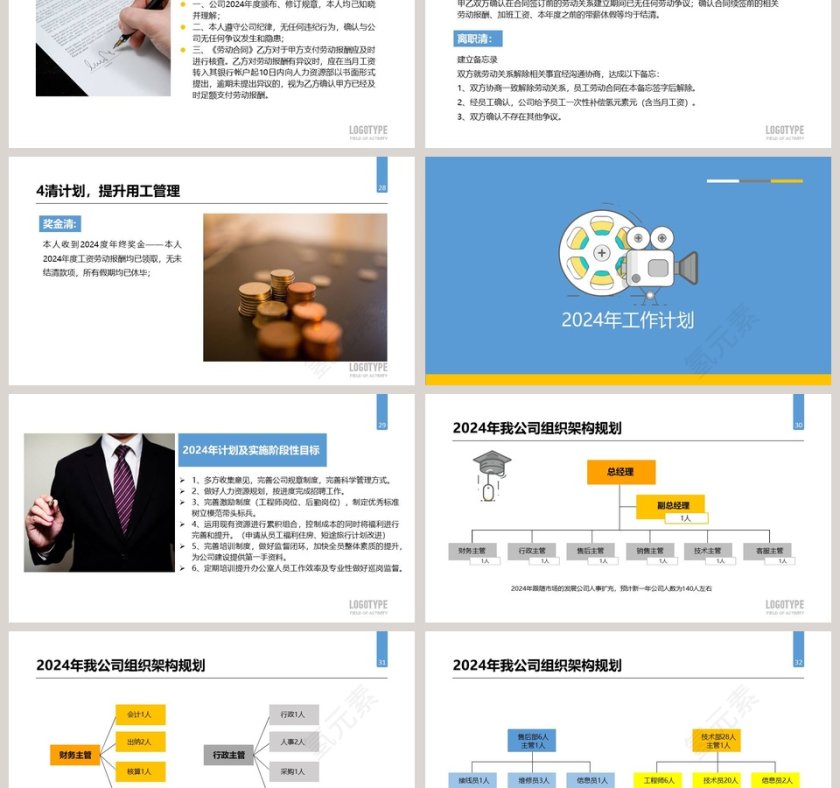 人事行政部门工作总结ppt第6张