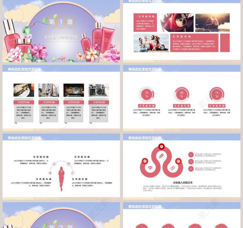 美容护肤行业总结汇报PPT模板第2张