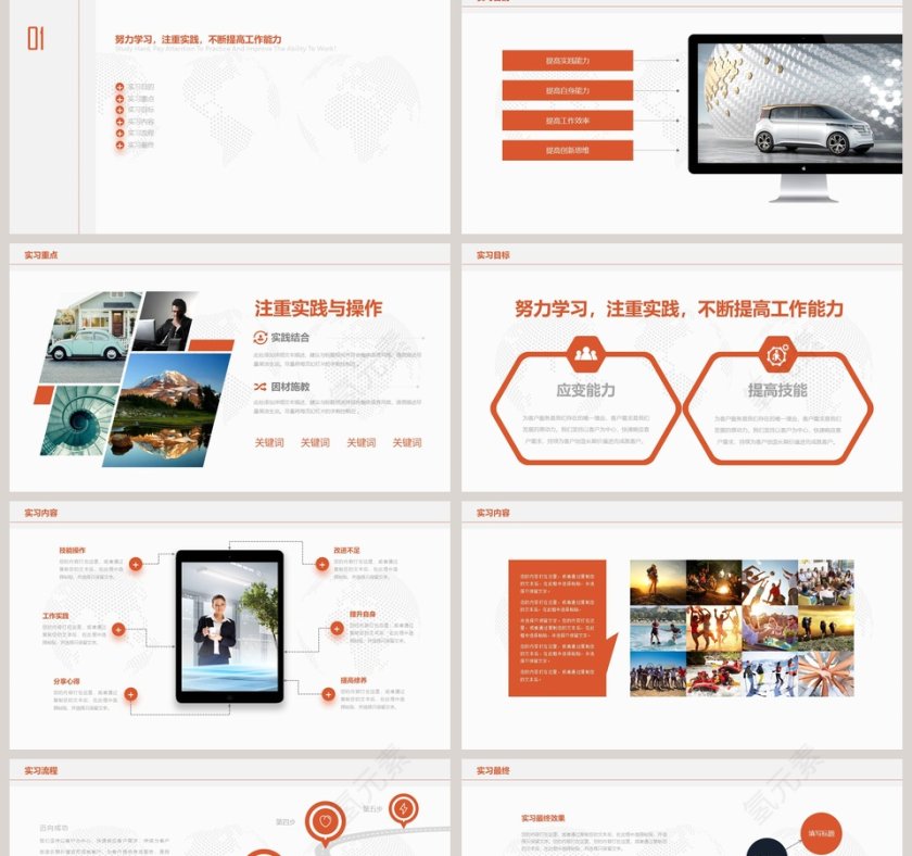 实习期工作总结PPT第2张