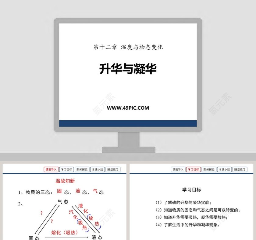 第十二章 温度与物态变化-升华与凝华教学ppt课件第1张