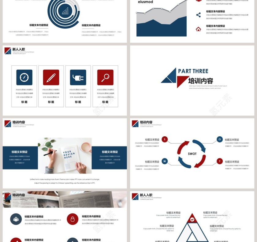 新员工培训PPT模板第3张