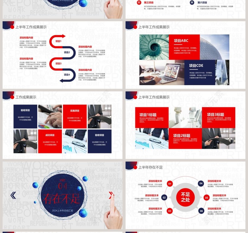 企业上半年年中总结工作总结汇报PPT第4张