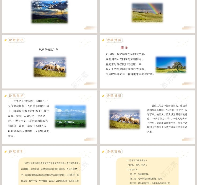 语文精品课件-敕勒歌教学ppt课件第3张