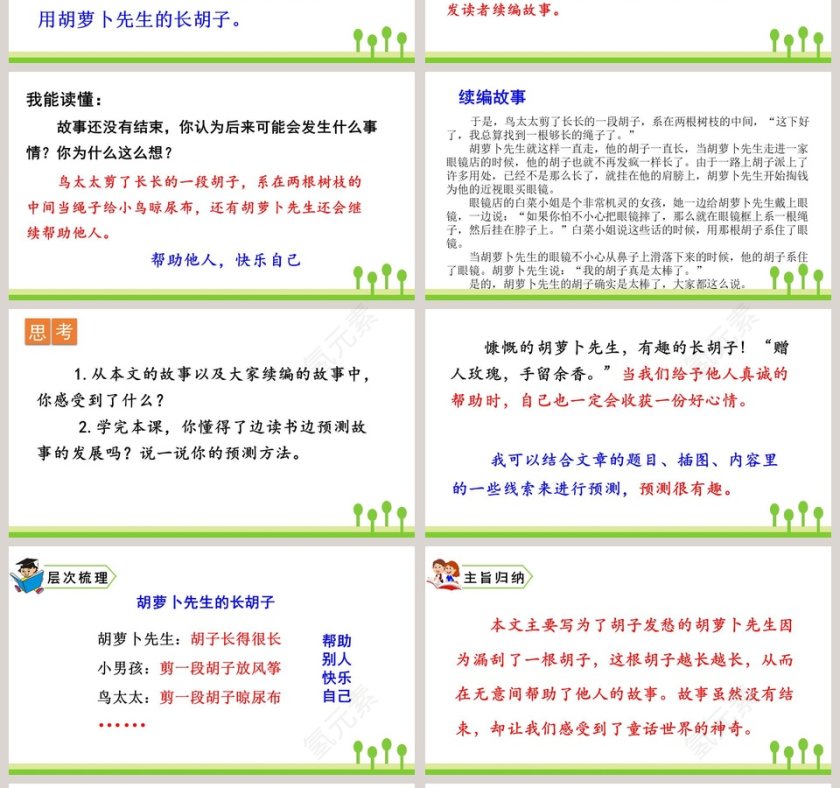 三年级语文上册胡萝卜先生的长胡子语文课件PPT第4张