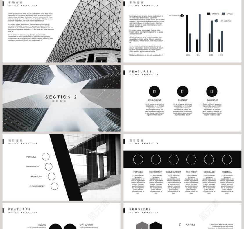 欧美风大气商务商业计划书PPT模板第2张