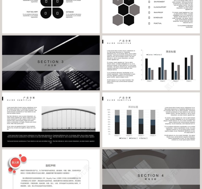 欧美风大气商务商业计划书PPT模板第3张