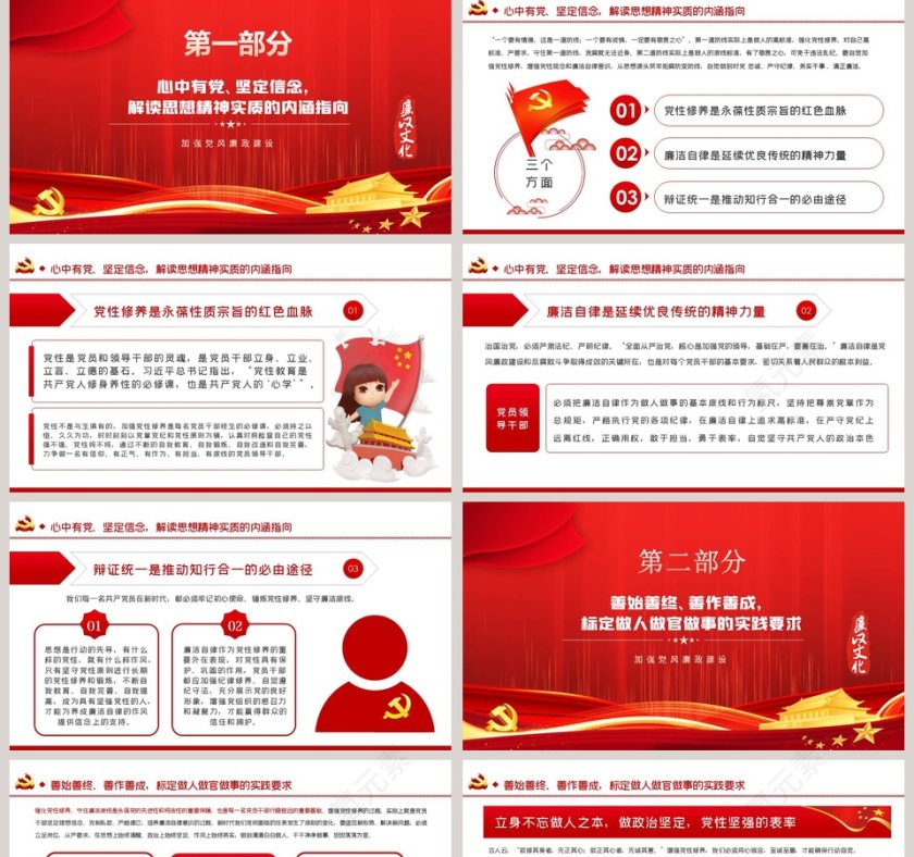 加强党性修养坚持廉洁从政PPT模板第2张