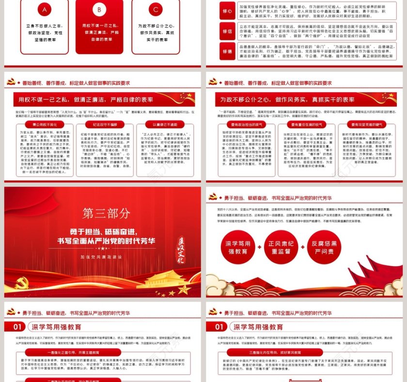 加强党性修养坚持廉洁从政PPT模板第3张