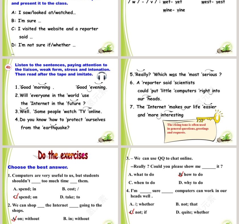Unit 4 Topic 3 The Internet makes the world smaller Section B PPT模板第5张