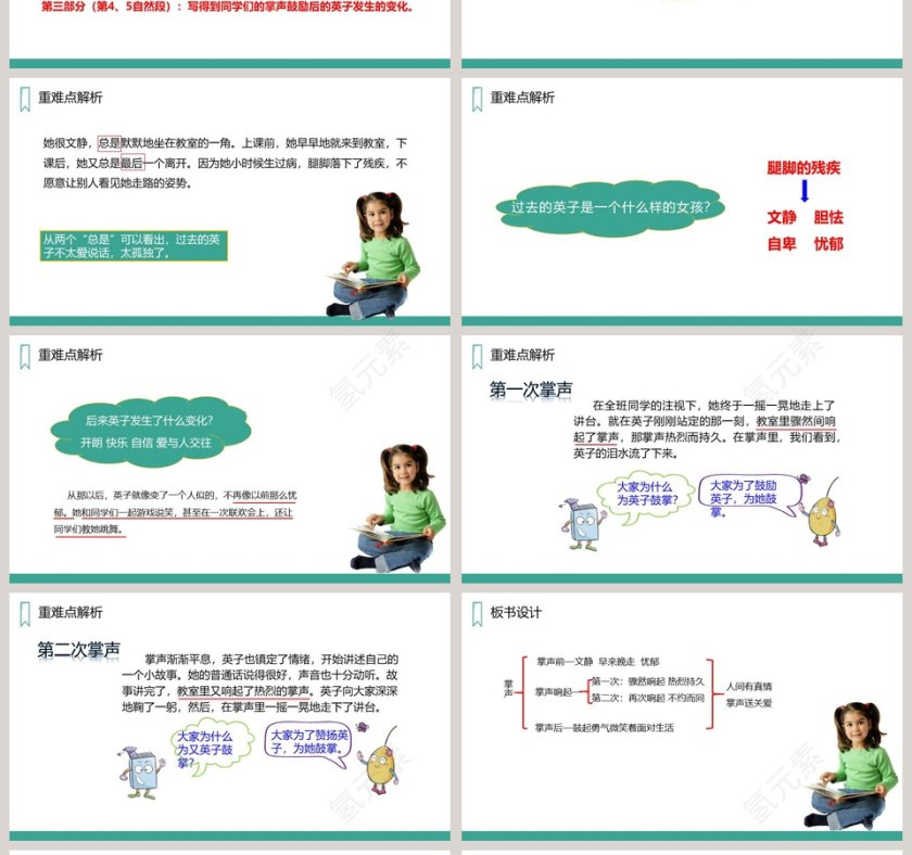 课文解析三年级语文上册掌声语文课件PPT第4张