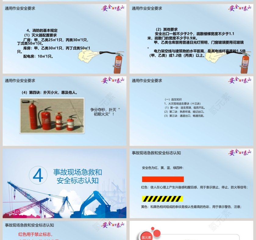 安全施工生产知识培训PPT模板第11张