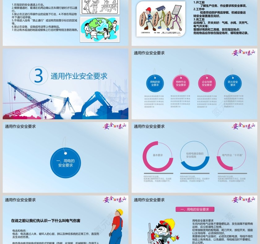 安全施工生产知识培训PPT模板第6张