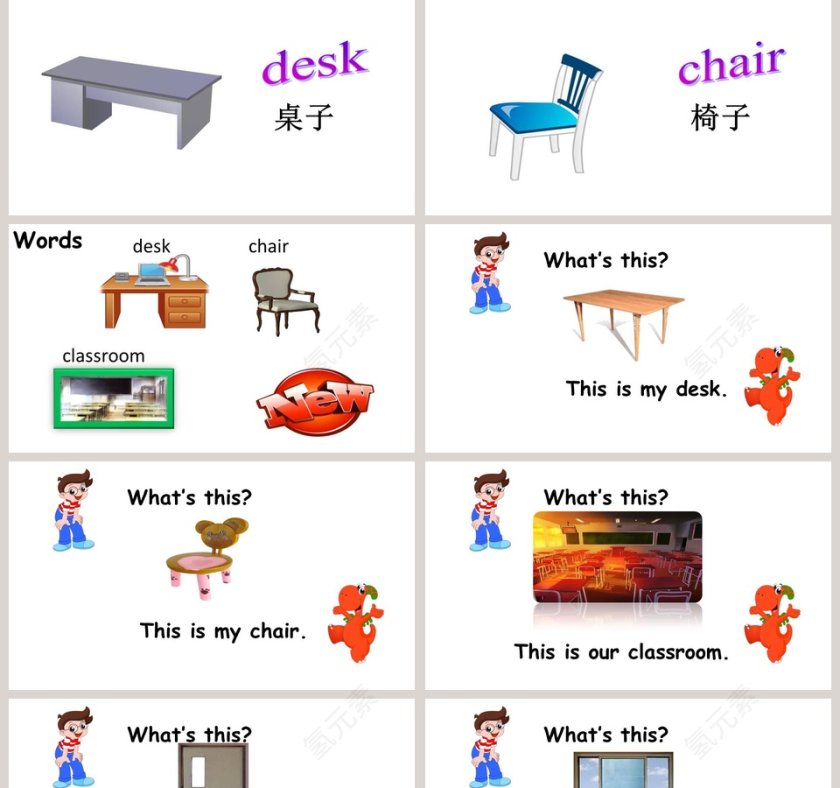 Lesson 1This is my desk - 教育培训PPT模板第2张