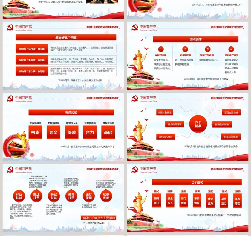 坚决打赢脱贫攻坚战PPT   第4张
