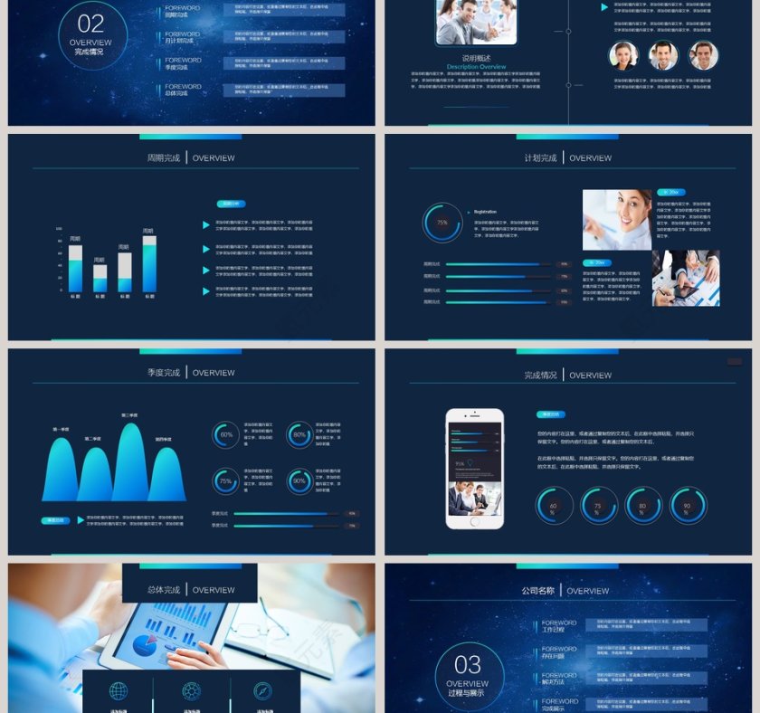 蓝色简约工作总结汇报PPT第3张