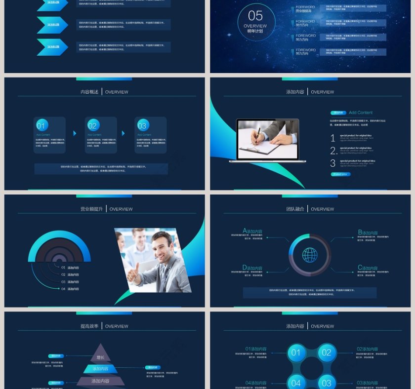 蓝色简约工作总结汇报PPT第6张