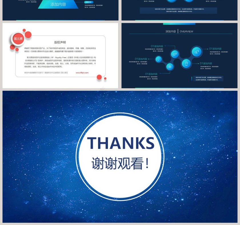 蓝色简约工作总结汇报PPT第7张