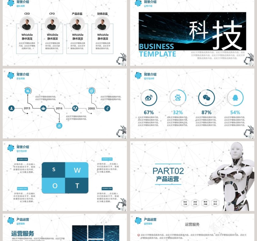 白色简约科技风2019人工智能ppt第2张