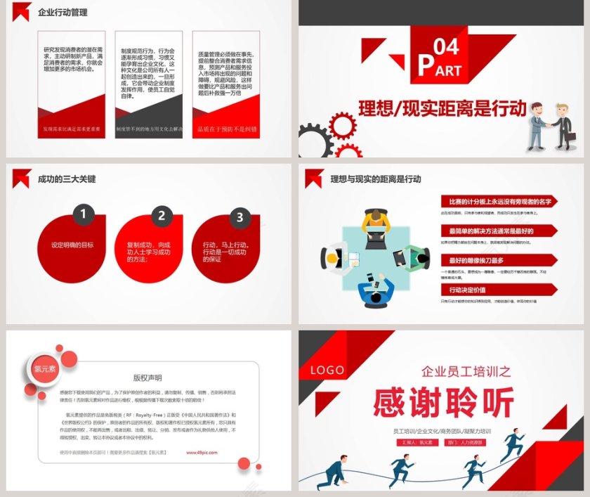 企业员工培训之行动管理PPT模板第5张