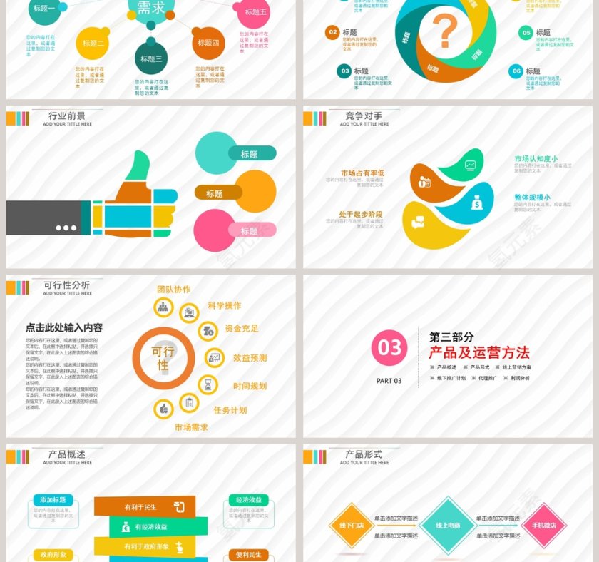 简约创业融资计划书商业计划书路演PPT模板   第3张