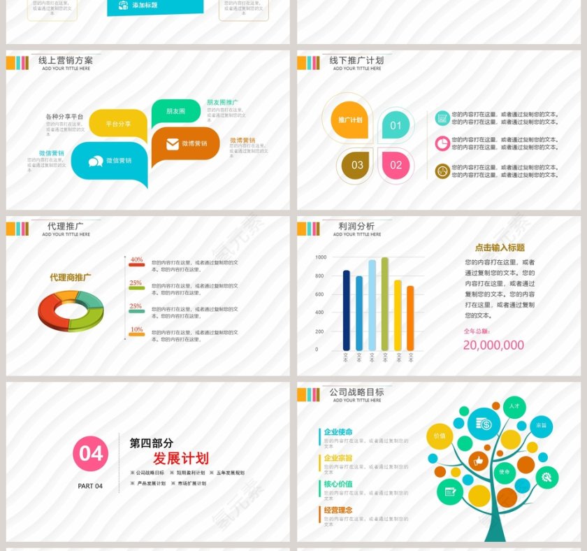 简约创业融资计划书商业计划书路演PPT模板   第4张