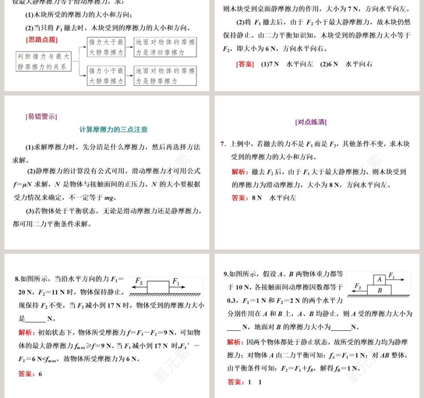 第3节 摩擦力在公司简介PPT模板中的应用第9张