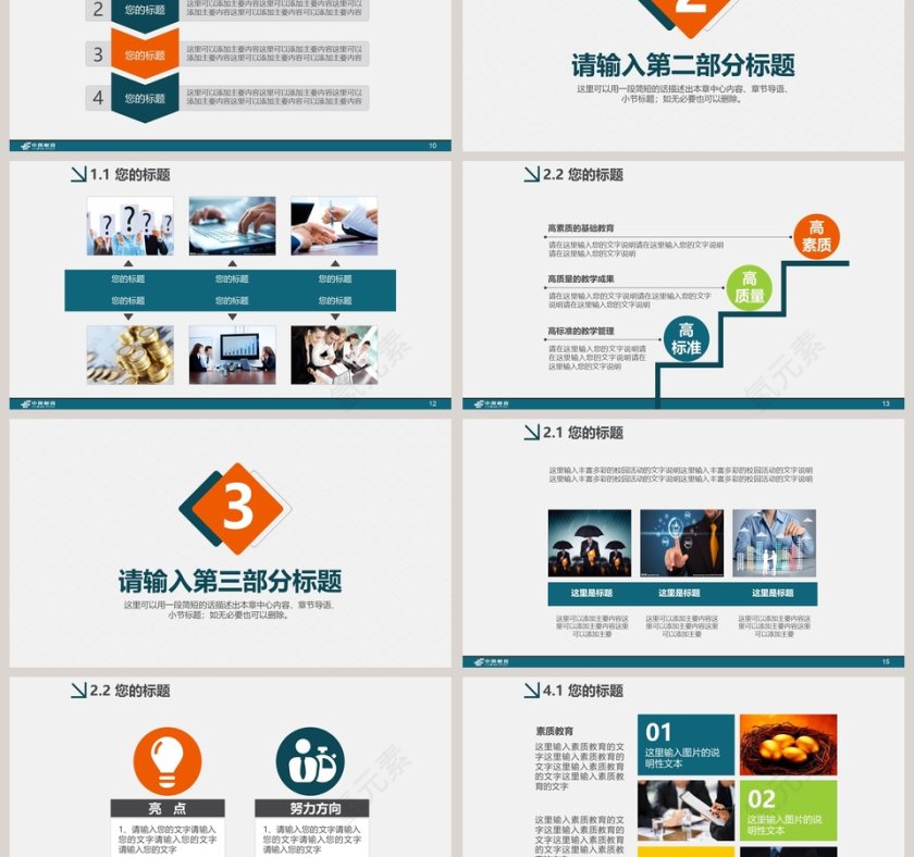 中国邮政通用PPT第3张