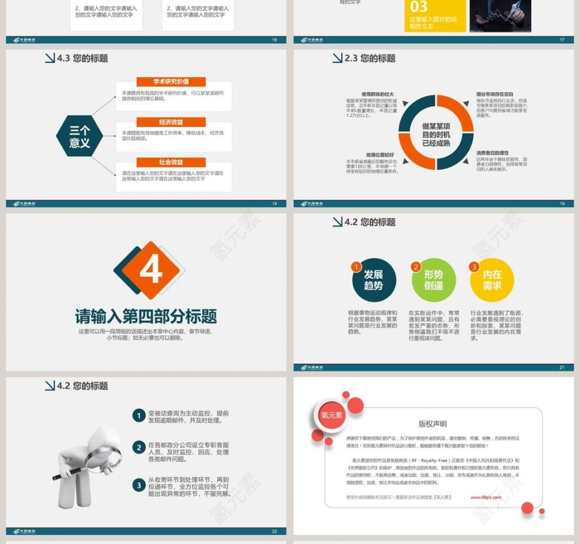 中国邮政通用PPT第4张