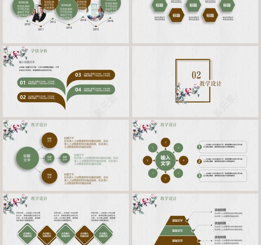 小清新教育说课PPT第3张